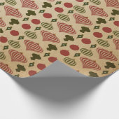 Klassiek Retro Kerstmis Cadeaupapier (Hoek)