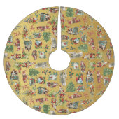 Klassiek Retro Kerstvakantiepatroon Goud Kerstboom Rok (Voorkant)