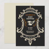 Klassiek  Retro Motorfiets baby shower Kaart (Voorkant / Achterkant)