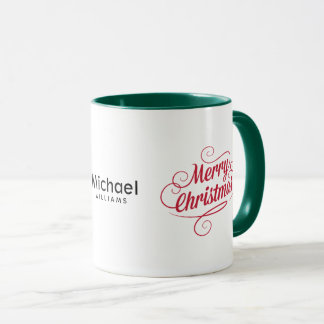 Klassiek Retro Prettig Kerstmis Ontwerp Combo Koff Mok