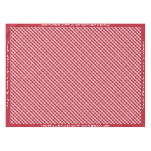 Klassiek Retro Red Gingham Pattern Tafelkleed (Voorkant (Horizontaal))