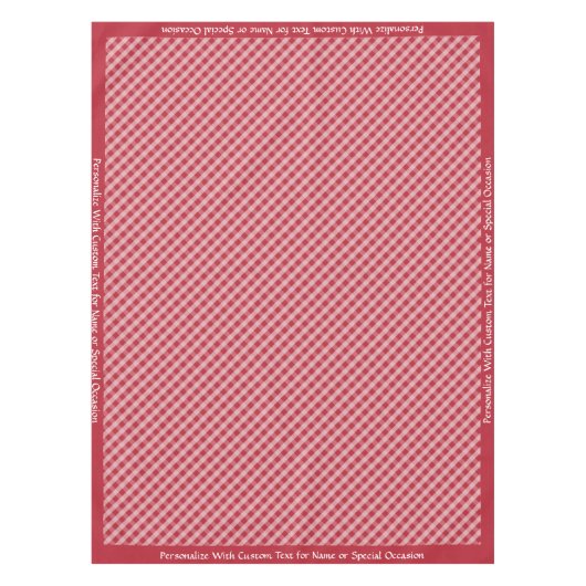 Klassiek Retro Red Gingham Pattern Tafelkleed (Voorkant)