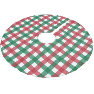 Klassiek retro rood en groen vierkant geruit dessi kerstboom rok