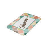 Klassiek Retro-Style Diamantpatroon Aanpasbaar Badmat (Gekanteld)