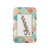 Klassiek Retro-Style Diamantpatroon Aanpasbaar Badmat (Voorkant Verticaal)