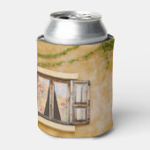 Klassiek retro venster motief blikjeskoeler (Blikje Voorkant)
