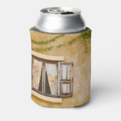 Klassiek retro venster motief blikjeskoeler (Blikje Achterkant)