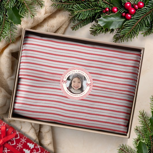 Klassiek Retro Vintage Rood en Wit Gestreept  Tissuepapier