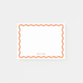 Klassiek Retro Wavy Abrikozen gepersonaliseerd bri Post-it® Notes (Voorkant)