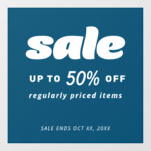 Klassiek retro winkelbord blauw aanbieding