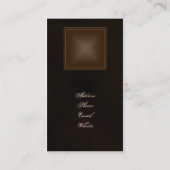 Klassiek Rich Chocolate Brown Visitekaartje (Achterkant)
