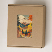 Klassiek Rocky Mountains Herfst Aangepaste Tekst Rechthoekige Sticker