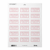 Klassiek Rode Dubbele Rand Kerst Retouradres Etiket (Full Sheet)