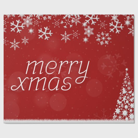 Klassiek Rode en Witte Kerst Wrap Cadeaupapier (Vlak)