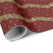 Klassiek Rode, Groene en Gouden Kerst Inpakpapier (Rol Hoek)