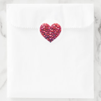 Klassiek Rode Hart Liefde Symbool Ronde Sticker