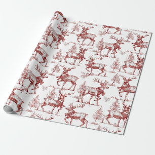 Klassiek Rode Kerstmis Cadeaupapier