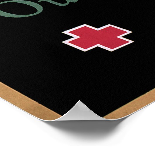 Klassiek Rode Kruis Poster (Hoek)