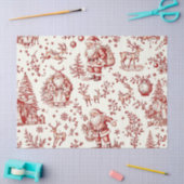 Klassiek rode toile kersttissuepapier tissuepapier (Craft)