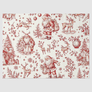 Klassiek rode toile kersttissuepapier tissuepapier