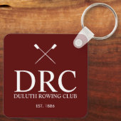Klassiek Roeiclub Monogram Sleutelhanger (Achterkant)