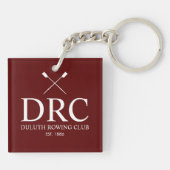 Klassiek Roeiclub Monogram Sleutelhanger (Achterkant)