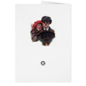 Klassiek  romantisch winterpaar voor auto's (Achterkant)