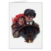 Klassiek  romantisch winterpaar voor auto's (Voorkant)