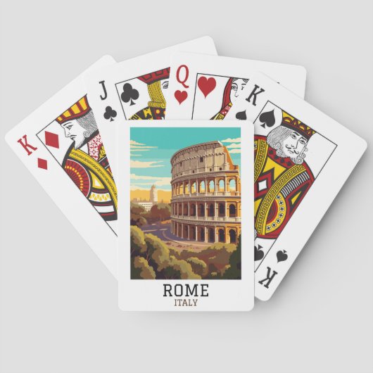 Klassiek Rome Italië Colosseum Historisch Pokerkaarten (Achterkant)