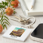 Klassiek Rome Italië Colosseum Historisch Sleutelhanger (Voorkant Rechts)