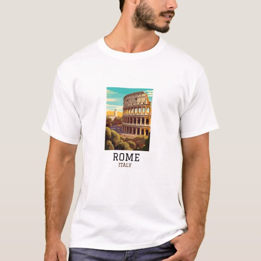 Klassiek Rome Italië Colosseum Historisch T-shirt (Voorkant)