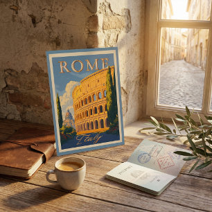 Klassiek Rome Italië Colosseum reis ansichtkaart Kaart