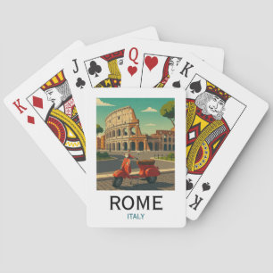 Klassiek Rome Italië Colosseum Vintage Reis Pokerkaarten