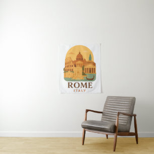 Klassiek Rome Italië Reis Colosseum & Pantheon  Wandkleed