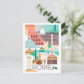 Klassiek Rome, Italië, Reisposter Briefkaart (Staand voorkant)