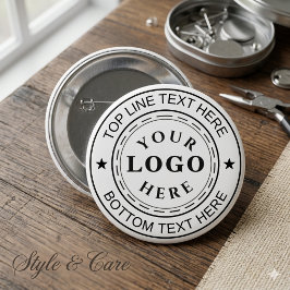Klassiek Rond Logo Tekst Persoonlijke Knop Ontwerp Ronde Button 5,7 Cm