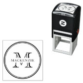 Klassiek Rond Rand Monogram Zelfinktende Stempel (In situ)