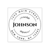 Klassiek Rond Terugkeeradres Zelfinkkend stempel (Afrduk)