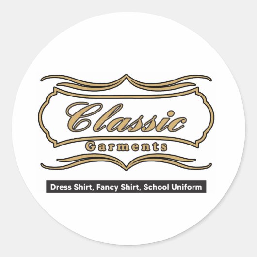 Klassiek Ronde Sticker (Voorkant)