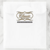 Klassiek Ronde Sticker (Tas)