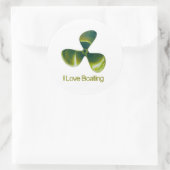 Klassiek-ronde-Sticker-Glossy afbeelding van Boat  Ronde Sticker (Tas)