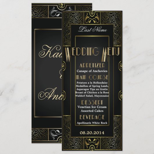  klassiek rondtrekmenu met stijl van Gatsby Menu (Voorkant / Achterkant)