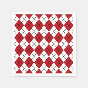 Klassiek Rood Argyle BBQ Picknick Zomer  Servet