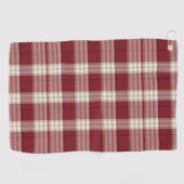 Klassiek rood beige ruit golfhanddoek (Horizontaal)