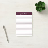 Klassiek rood bruin, gepersonaliseerd post-it® notes (Kantoor)