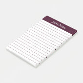 Klassiek rood bruin, gepersonaliseerd post-it® notes (Schuin)