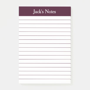 Klassiek rood bruin, gepersonaliseerd post-it® notes