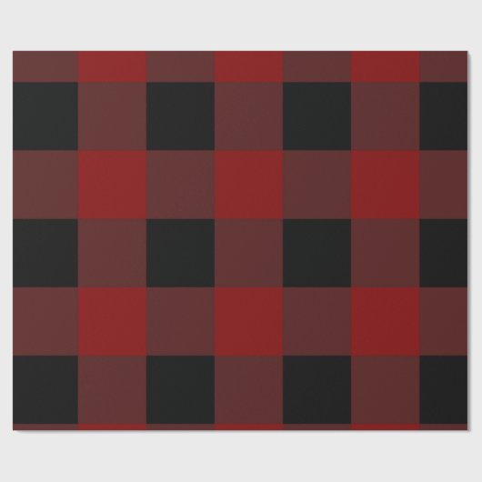 Klassiek rood Buffalo Plaid inpakpapier (Vlak)