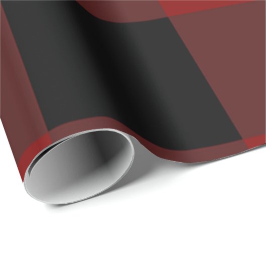 Klassiek rood Buffalo Plaid inpakpapier (Rol Hoek)