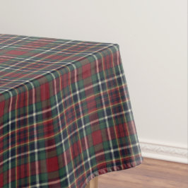 Klassiek rood donkerblauw groen ruitpatroon tafelkleed